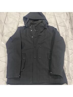 REI Jacket Women's Medium Black Hooded Waterproof Jacket Outdoor Raincoat Sleek